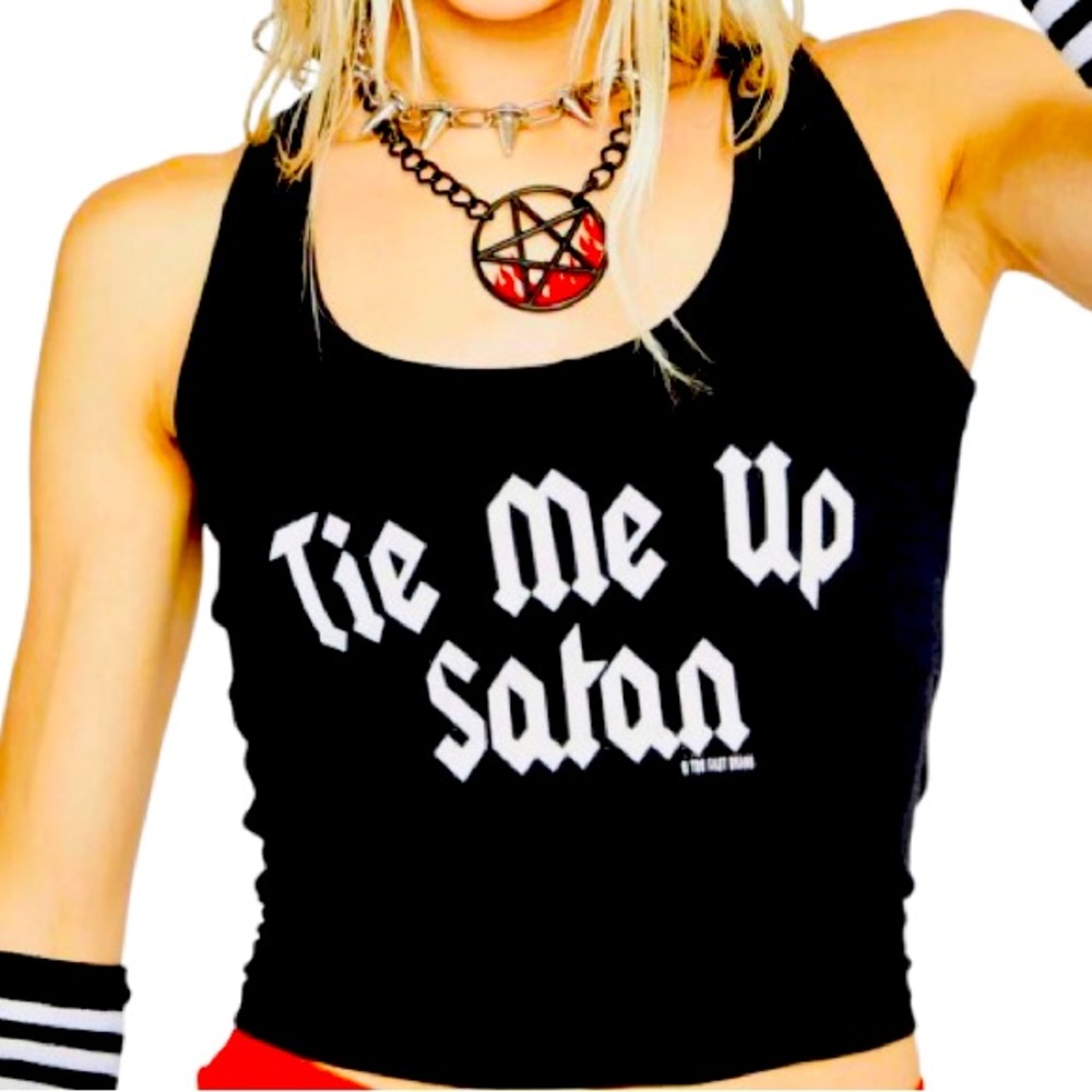 NWT “Tie Me Up Satan”, Cropped  Top!